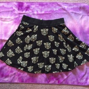 H&M Black Cheetah Skirt